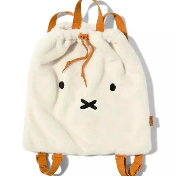 NEW Nijntje MIFFY Face Plush Drawstring Gym Bag Backpack - Picture 4 of 5